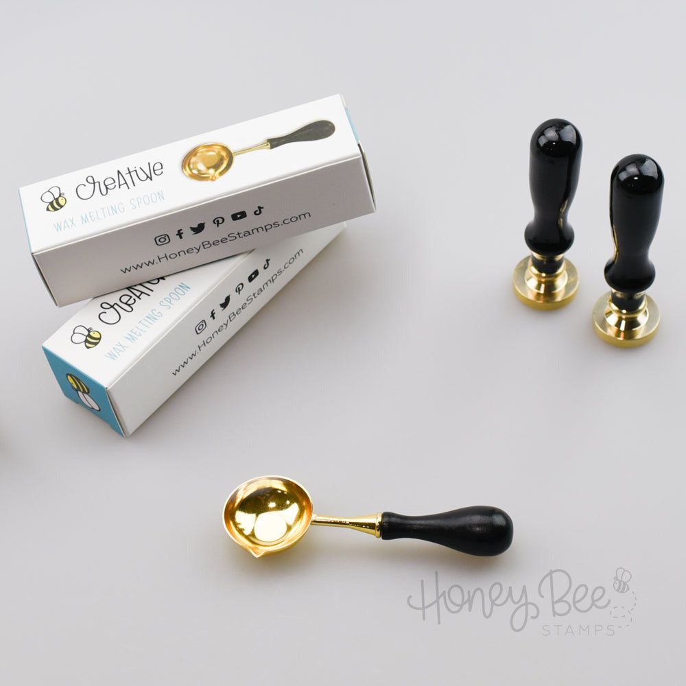 Bee Creative - Wax Melting Spoon for Creating Wax Seals - Honey Bee Stamps