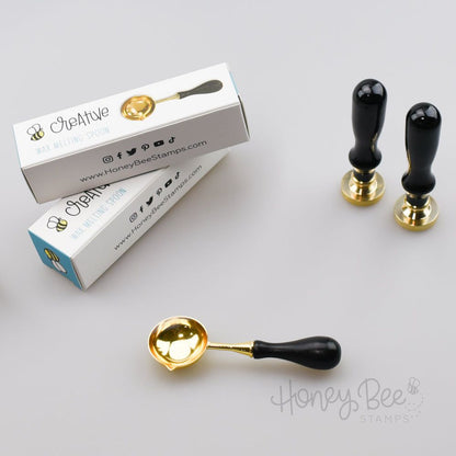 Bee Creative - Wax Melting Spoon for Creating Wax Seals - Honey Bee Stamps
