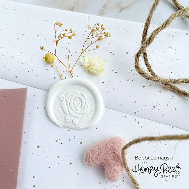 Bee Creative Wax Stamper - Rose - Honey Bee Stamps