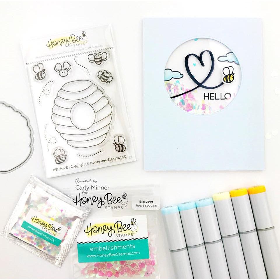 Bee Hive - 3x4 Photopolymer Stamp Set - Honey Bee Stamps