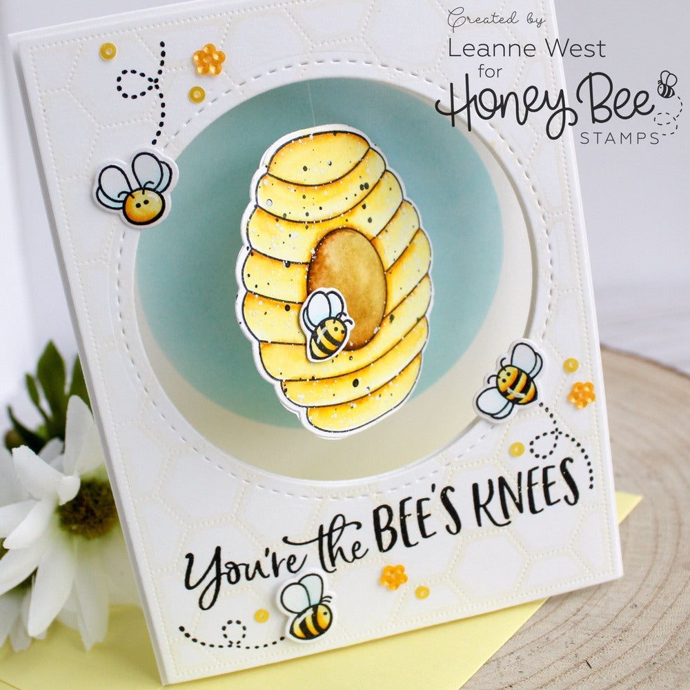 Bee Hive - 3x4 Photopolymer Stamp Set - Honey Bee Stamps