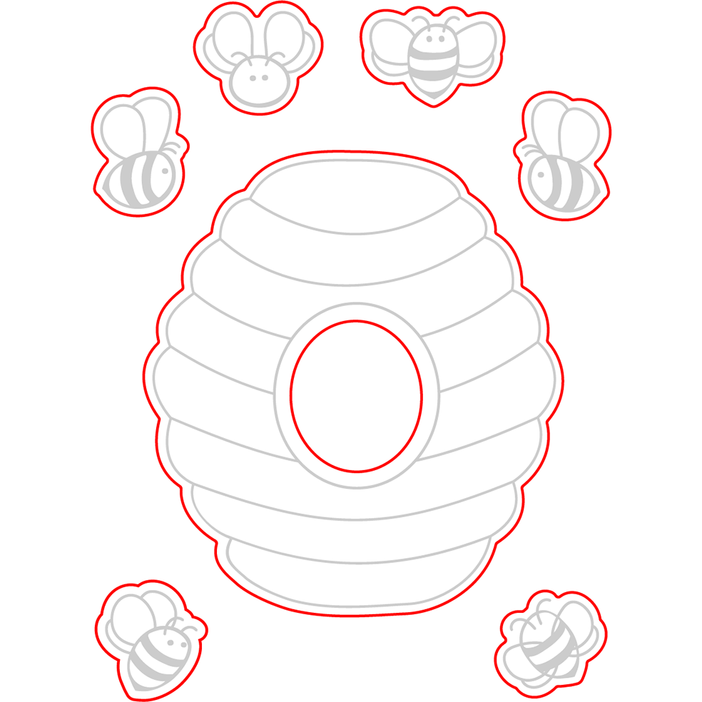 Bee Hive - Honey Cuts - Coordinating Dies - Honey Bee Stamps