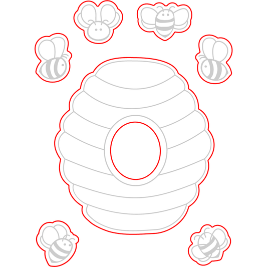 Bee Hive - Honey Cuts - Coordinating Dies - Honey Bee Stamps