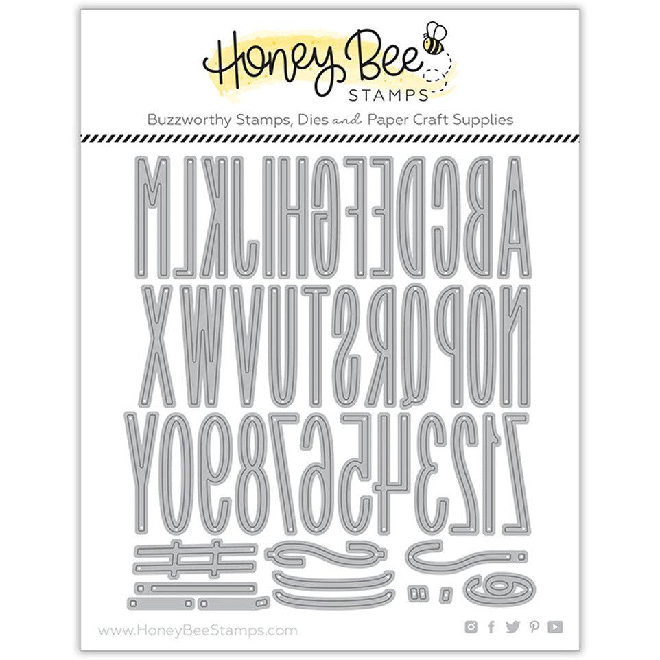 Bee Narrow Uppercase Alpha - Honey Cuts - Stand - Alone Dies - Honey Bee Stamps