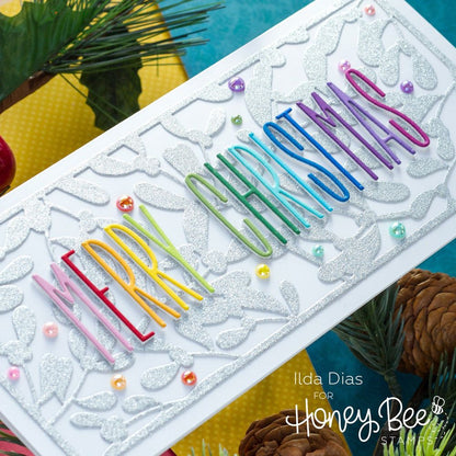 Bee Narrow Uppercase Alpha - Honey Cuts - Stand - Alone Dies - Honey Bee Stamps