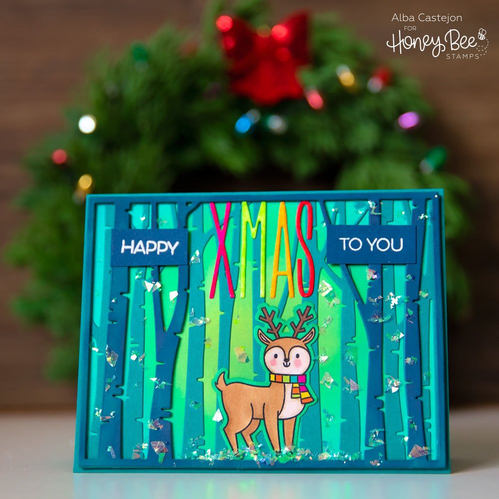 Bee Narrow Uppercase Alpha - Honey Cuts - Stand - Alone Dies - Honey Bee Stamps