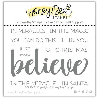 Believe - 3x4 Stamp Set - Honey Bee Stamps