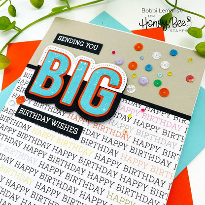 Big Buzzword - 5x5 Photopolymer Stamp Set - Retiring - Honey Bee Stamps