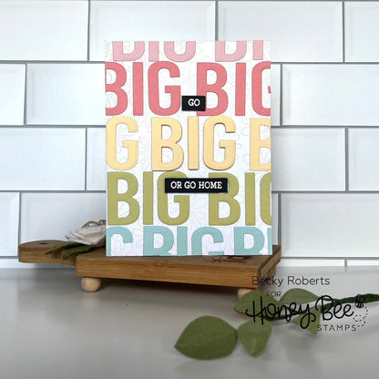 Big Buzzword - 5x5 Photopolymer Stamp Set - Retiring - Honey Bee Stamps