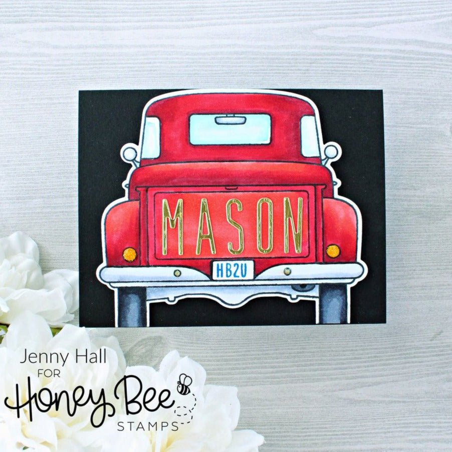 Big Pickup Details - Set of 2 - 6x6" Coordinating Stencils - Honey Bee Stamps