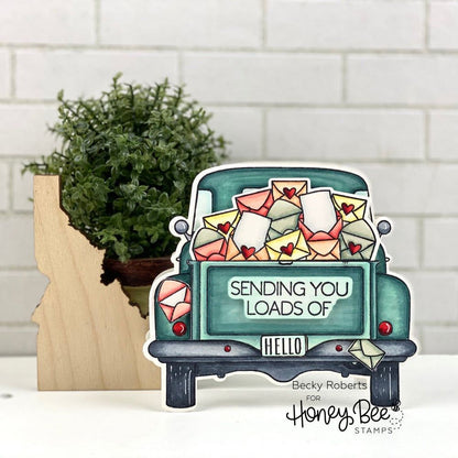 Big Pickup Tailgate - 6x6 Photopolymer Stamp Set - Honey Bee Stamps