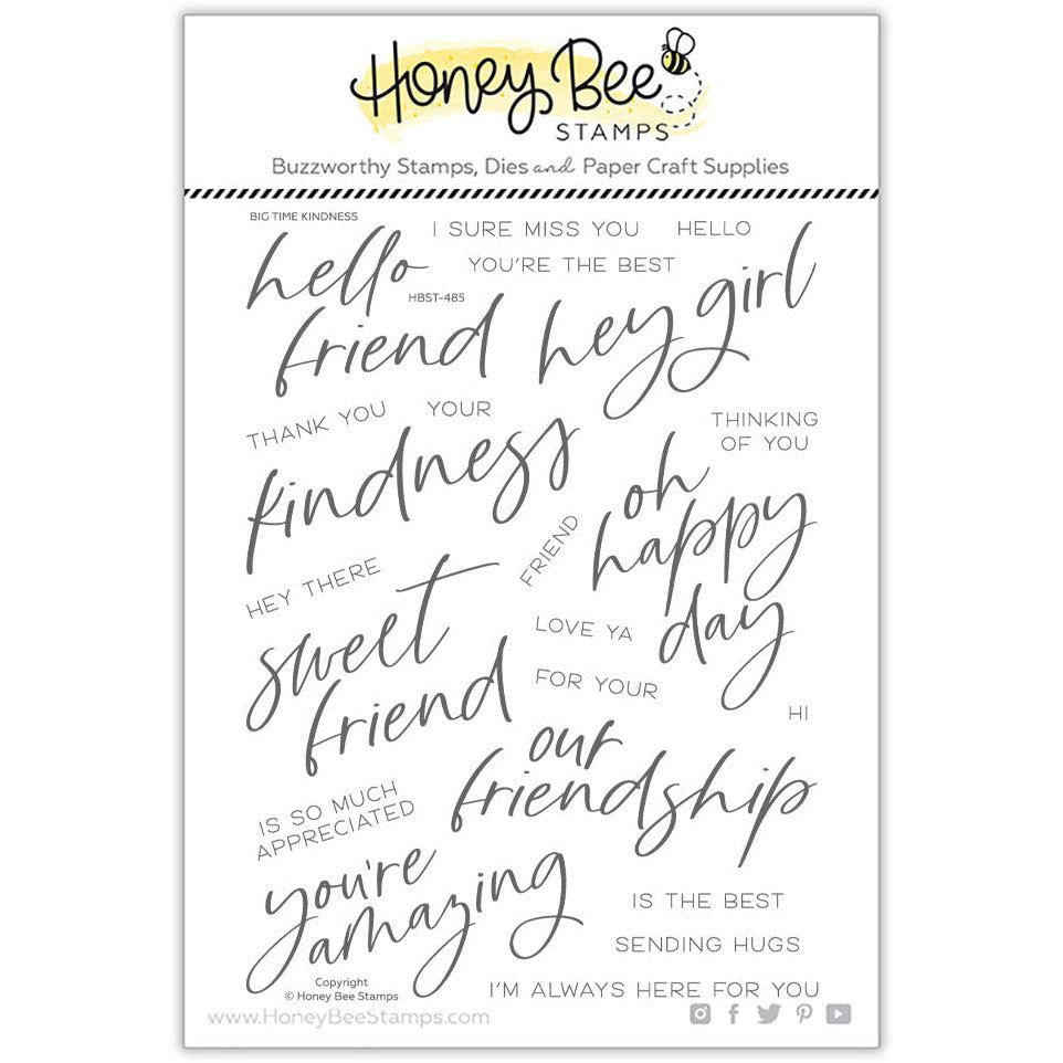 Big Time Kindness - 6x8 Photopolymer Stamp Set - Honey Bee Stamps