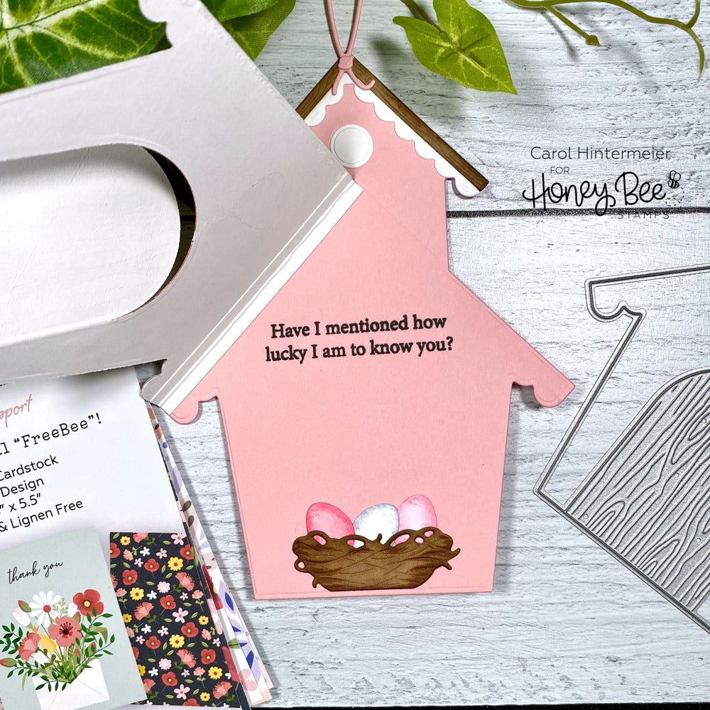 Bird House A2 Card Base - Honey Cuts - Stand - Alone Dies - Honey Bee Stamps
