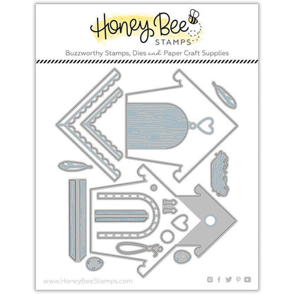 Bird House A2 Card Base - Honey Cuts - Stand - Alone Dies - Honey Bee Stamps