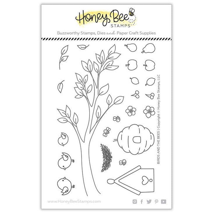 Birds And The Bees - 4x6 Stamp Set - Honey Bee Stamps