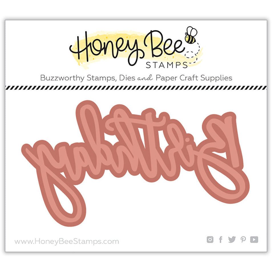 Birthday - Hot Foil Plate - Honey Bee Stamps