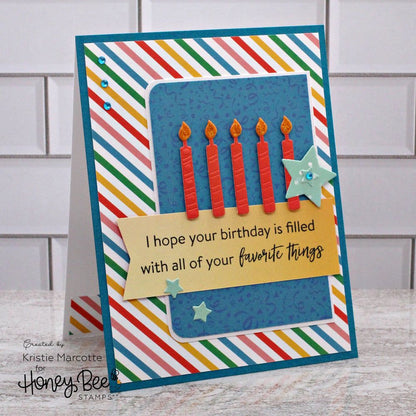 Birthday Wishes - 4x6 Photopolymer Stamp Set - Honey Bee Stamps