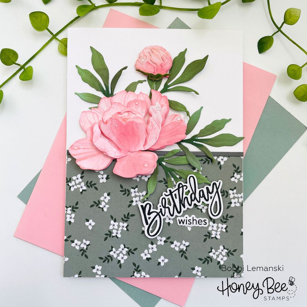 Birthday Wishes - 4x6 Photopolymer Stamp Set - Honey Bee Stamps