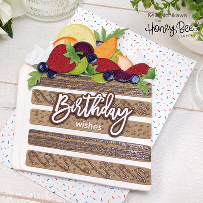 Birthday Wishes - 4x6 Photopolymer Stamp Set - Honey Bee Stamps