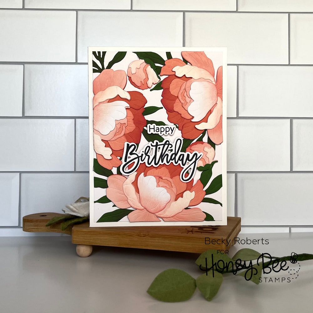 Birthday Wishes - 4x6 Photopolymer Stamp Set - Honey Bee Stamps