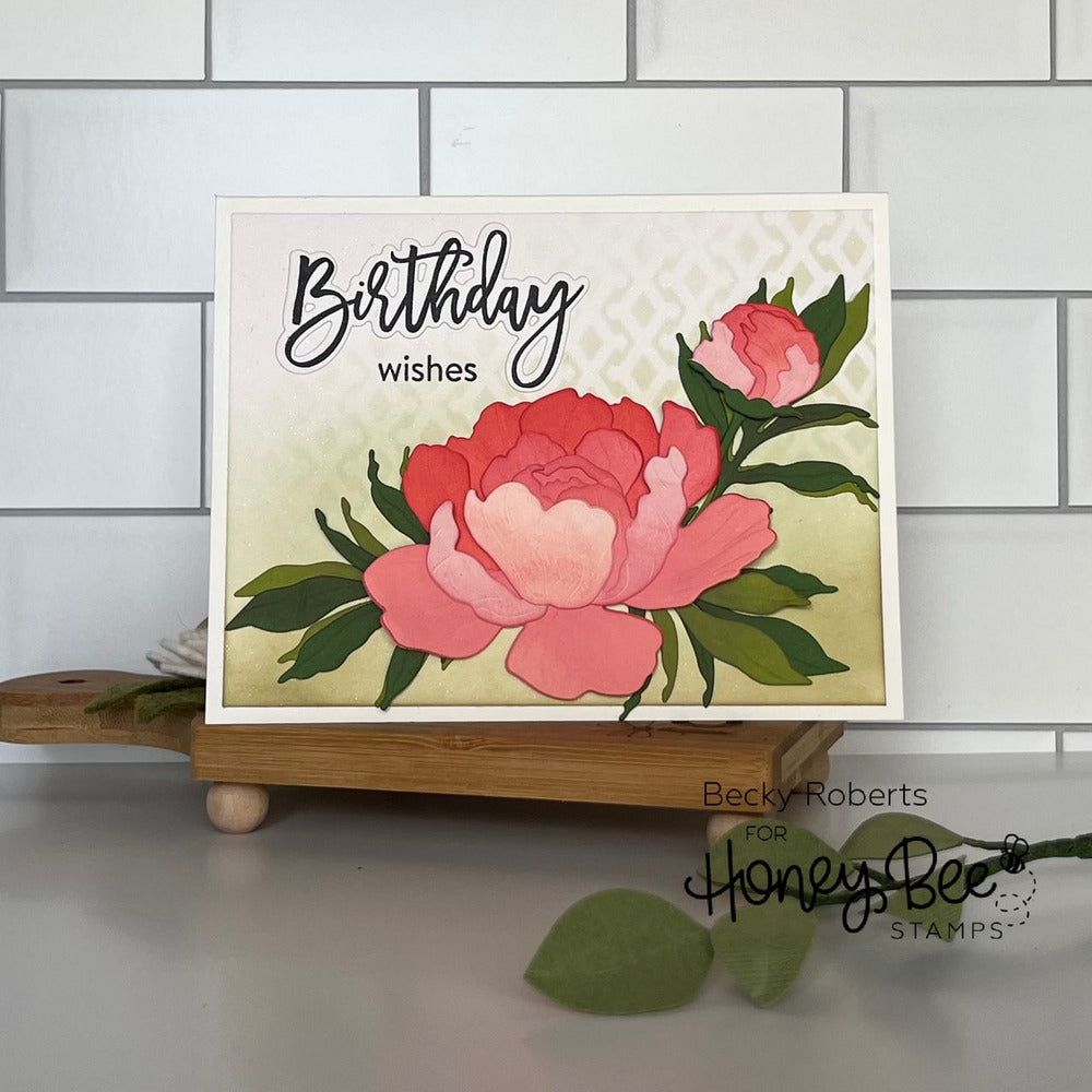 Birthday Wishes - 4x6 Photopolymer Stamp Set - Honey Bee Stamps