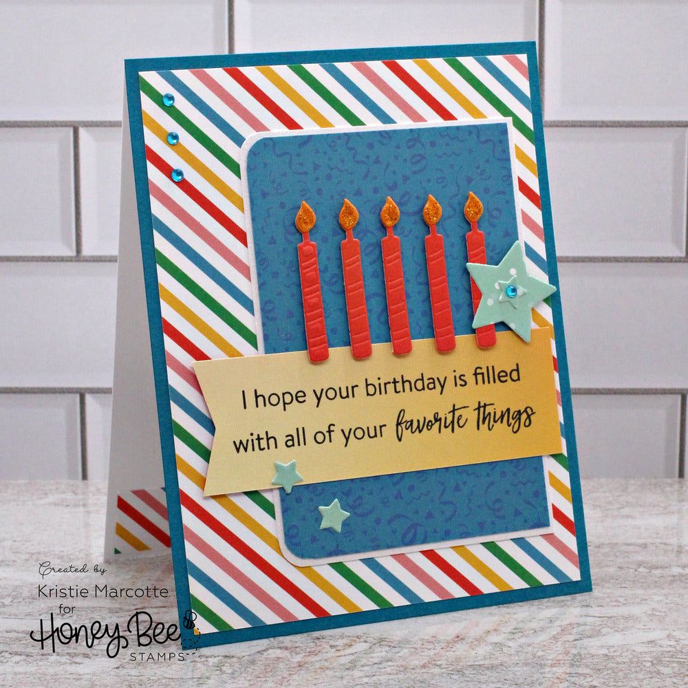Birthday Wishes - Honey Cuts - Coordinating Dies - Honey Bee Stamps