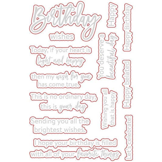 Birthday Wishes - Honey Cuts - Coordinating Dies - Honey Bee Stamps