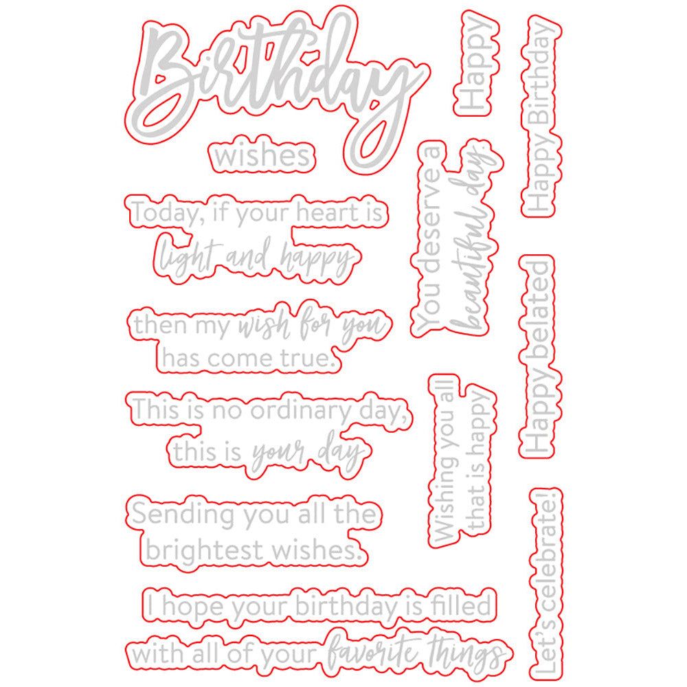 Birthday Wishes - Honey Cuts - Coordinating Dies - Honey Bee Stamps