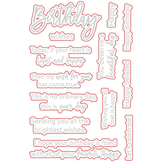 Birthday Wishes - Honey Cuts - Coordinating Dies - Honey Bee Stamps