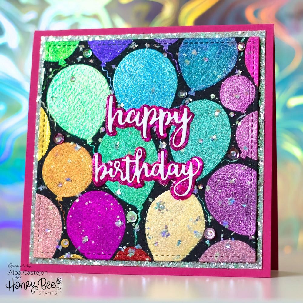 Bitty Buzzwords - 6x6 Photopolymer Stamp Set - Honey Bee Stamps