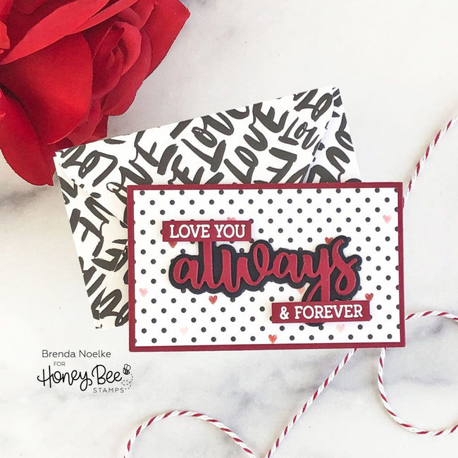 Bitty Buzzwords: Be Mine - 6x6 Stamp Set - Honey Bee Stamps