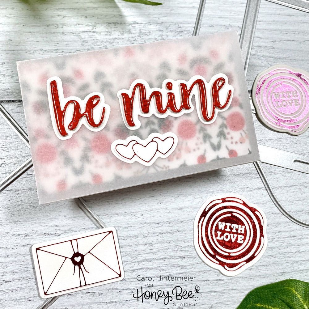 Bitty Buzzwords: Be Mine - Honey Cuts - Stand - Alone Dies - Retiring - Honey Bee Stamps