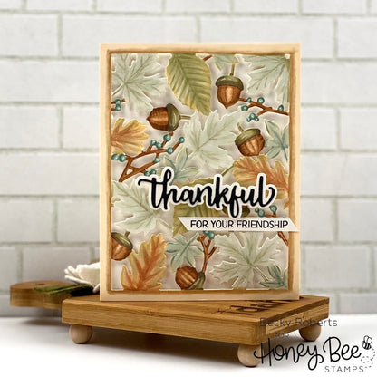 Bitty Buzzwords: Fall - Honey Cuts - Stand - Alone Dies - Honey Bee Stamps