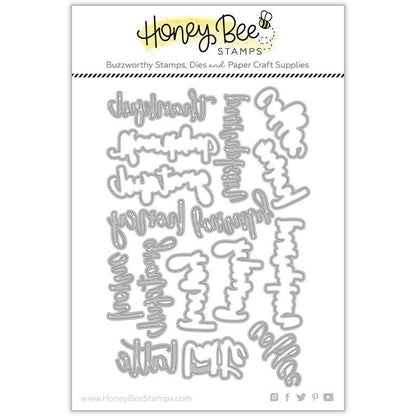 Bitty Buzzwords: Fall - Honey Cuts - Stand - Alone Dies - Honey Bee Stamps