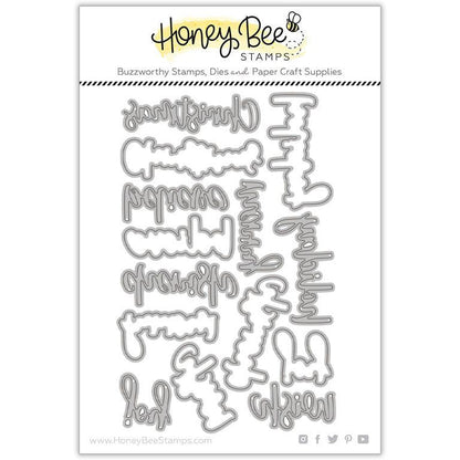 Bitty Buzzwords: Holidays - Honey Cuts - Stand - Alone Dies - Honey Bee Stamps