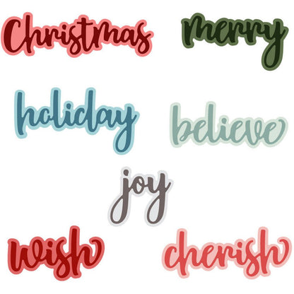 Bitty Buzzwords: Holidays - Honey Cuts - Stand - Alone Dies - Honey Bee Stamps