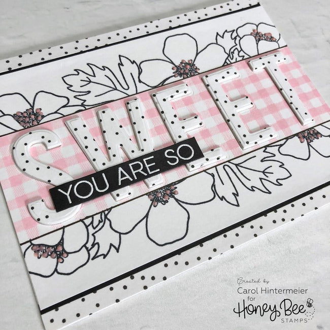 Bitty Patterns - 4x4 Stamp Set - Honey Bee Stamps