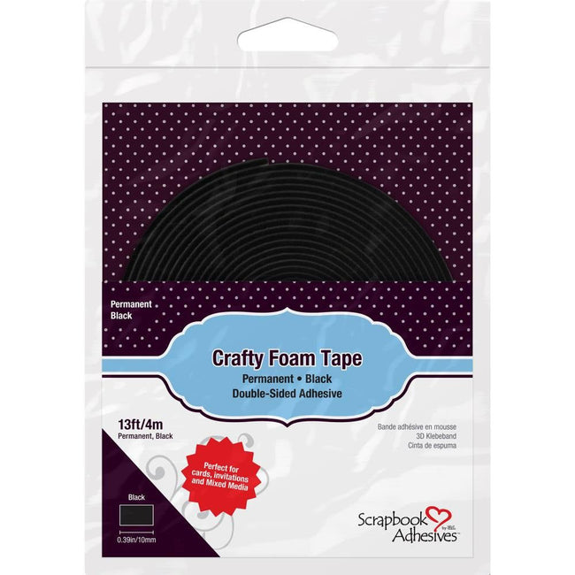 Black Crafty Foam Tape - Permanent - Honey Bee Stamps