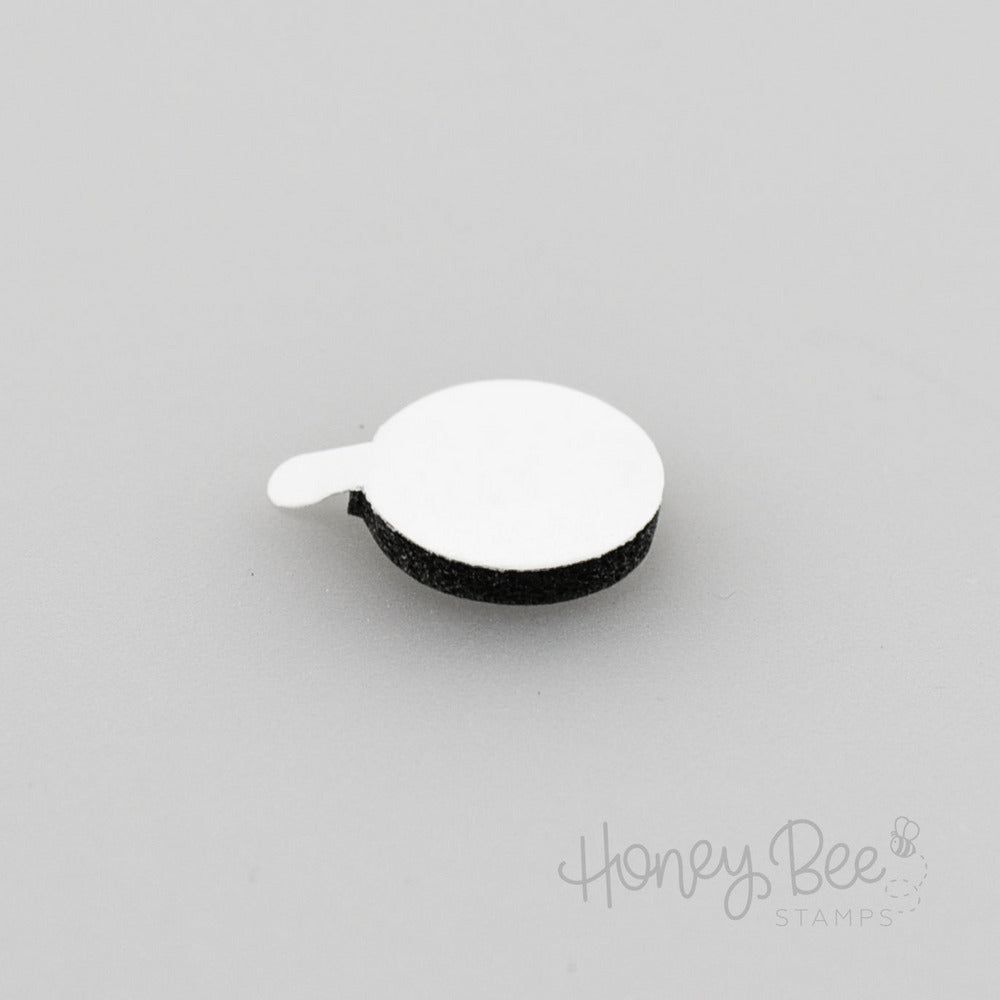 Black Foam Dots With Tab - 1/2" x 1/8" - 500pk - Honey Bee Stamps