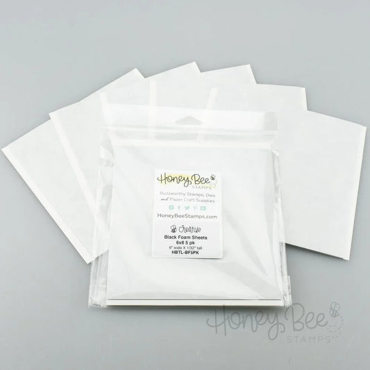 Black Foam Sheets - 6x6 5pk - Retiring - Honey Bee Stamps