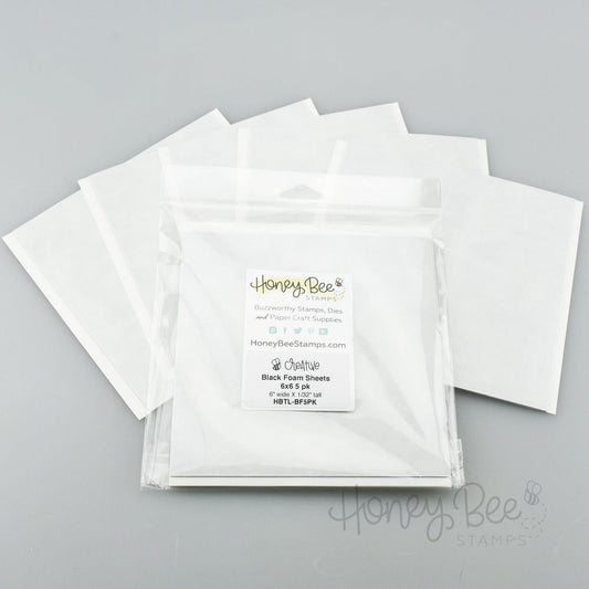Black Foam Sheets - 6x6 5pk - Retiring - Honey Bee Stamps