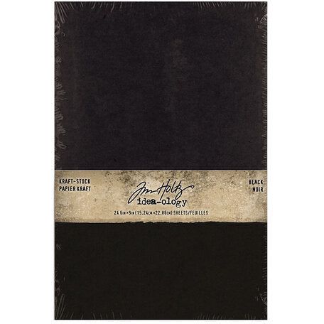 Black Kraft Stock by Tim Holtz 6" x 9" - 24/Pkg - Honey Bee Stamps