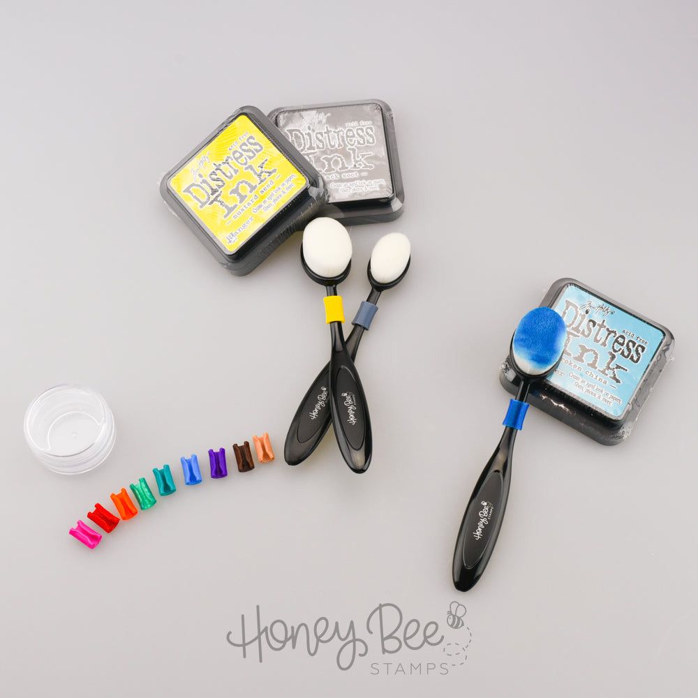 Brush Buddies - 12pk Multicolor Clips - Honey Bee Stamps