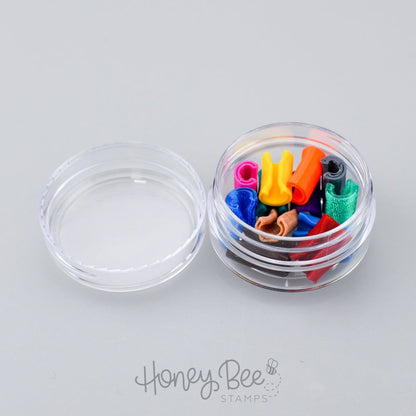 Brush Buddies - 12pk Multicolor Clips - Honey Bee Stamps