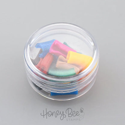 Brush Buddies - 12pk Multicolor Clips - Honey Bee Stamps