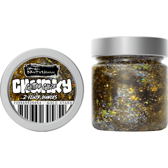 Brutus Monroe Chunky Glitter Glaze - Gold Stars - Honey Bee Stamps