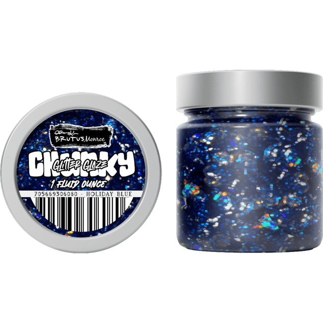 Brutus Monroe Chunky Glitter Glaze - Holiday Blue - Honey Bee Stamps