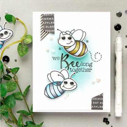 Build - A - Bee - 4x8 Photopolymer Stamp Set - Honey Bee Stamps