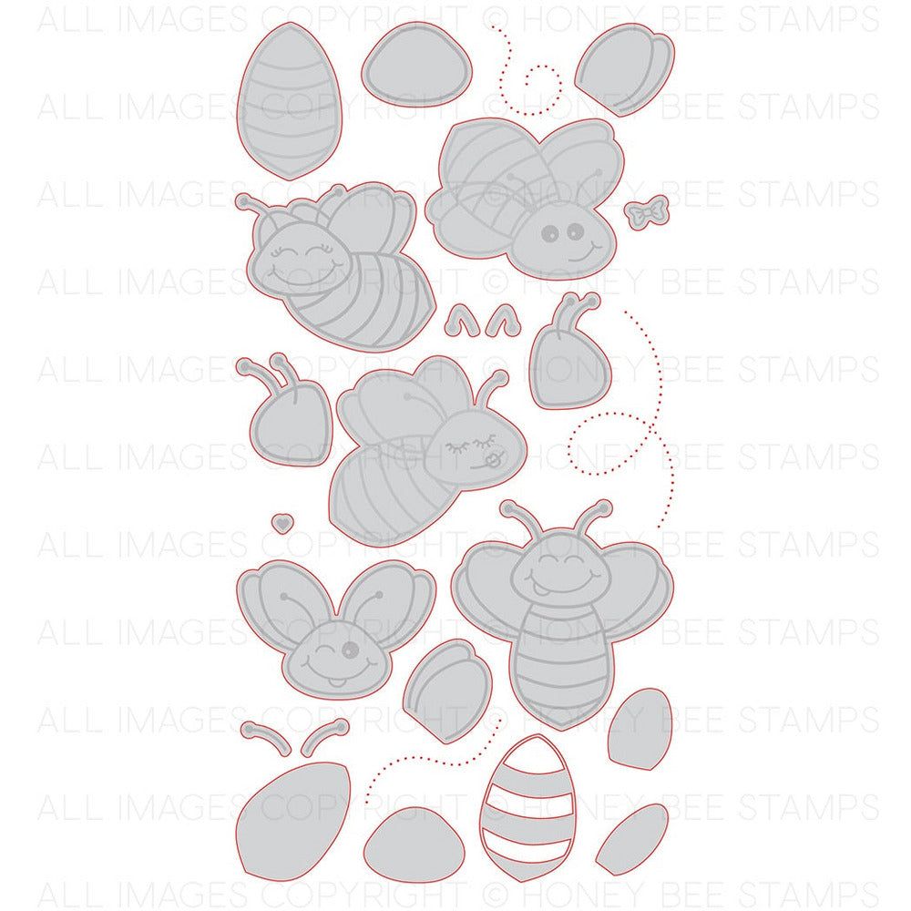 Build - A - Bee - Honey Cuts - Coordinating Dies - Honey Bee Stamps