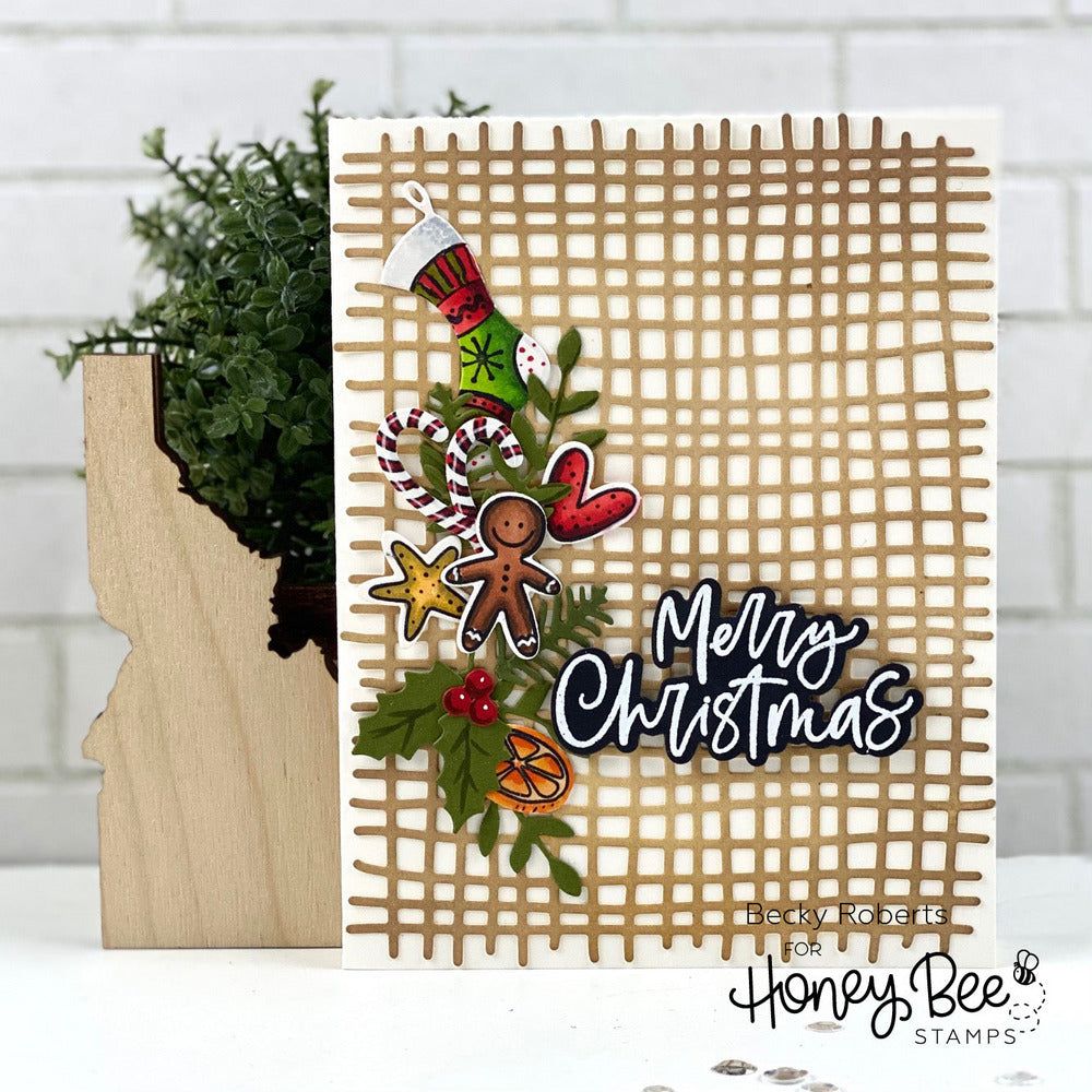 Burlap A2 Background - Honey Cuts - Stand - Alone Dies - Honey Bee Stamps